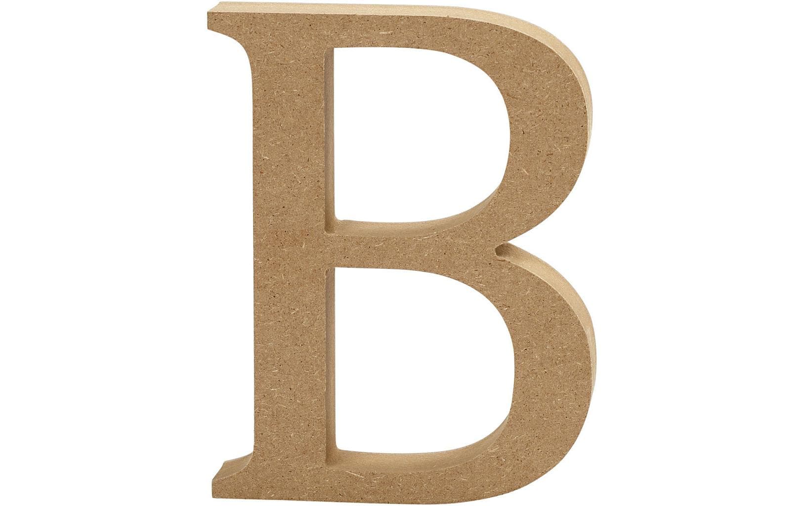 Creativ Company Holzbuchstabe, Mischholz/MDF, Hellbraun, 2 × 13 × 2 cm, 1 Stk., Form B