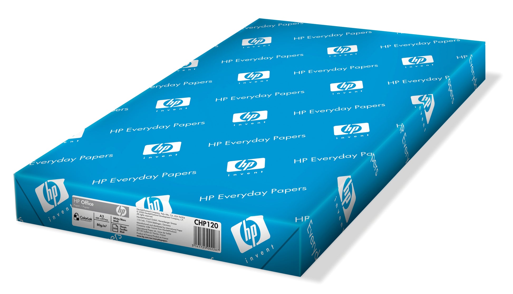 HP Office Kopierpapier matt weiss – A3, 80 g/m², 2500 Blatt