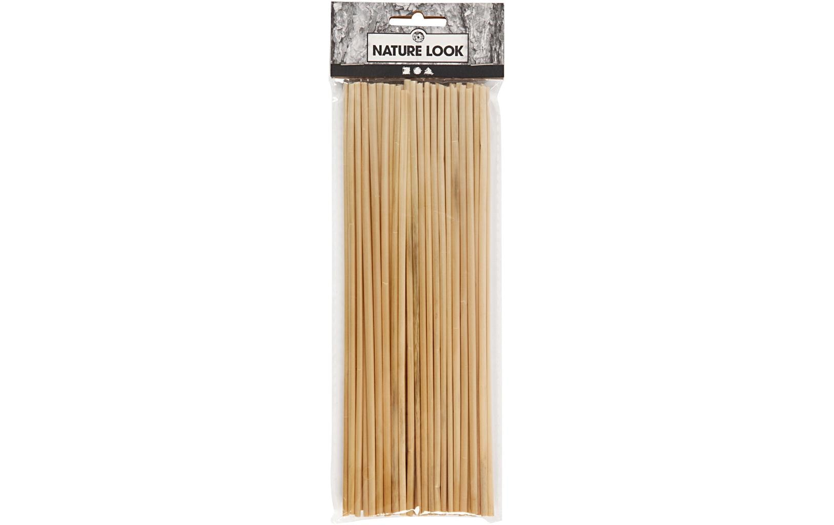 Creativ Company Naturmaterialien, Stroh, Hellbraun, 22 cm × 3 mm, 50 Stk.