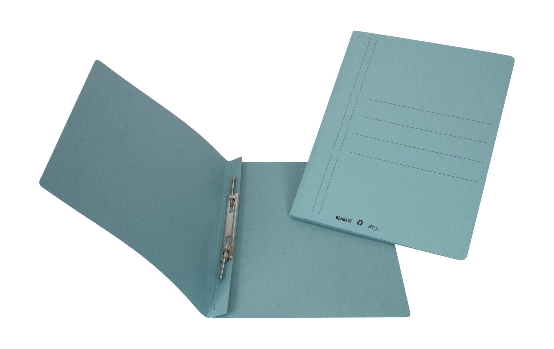 Biella Schnellhefter – A4, Karton, blau, Beschriftungslinien, 320 g/m², 1 Stk.