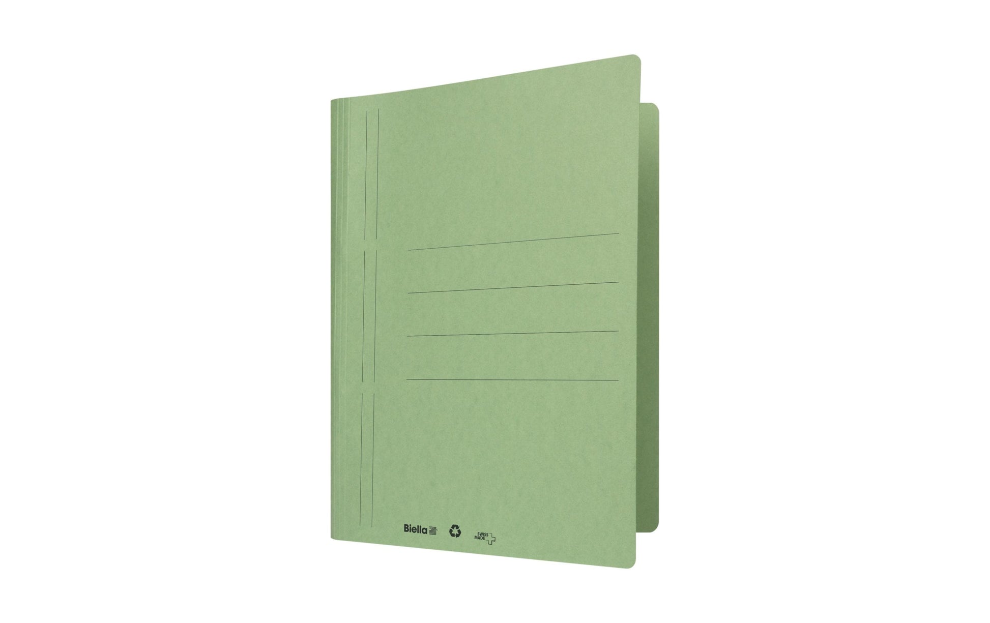 Biella Schnellhefter – A4, Karton, Grün, Haken-Deckleiste, Beschriftungslinien, 320 g/m²