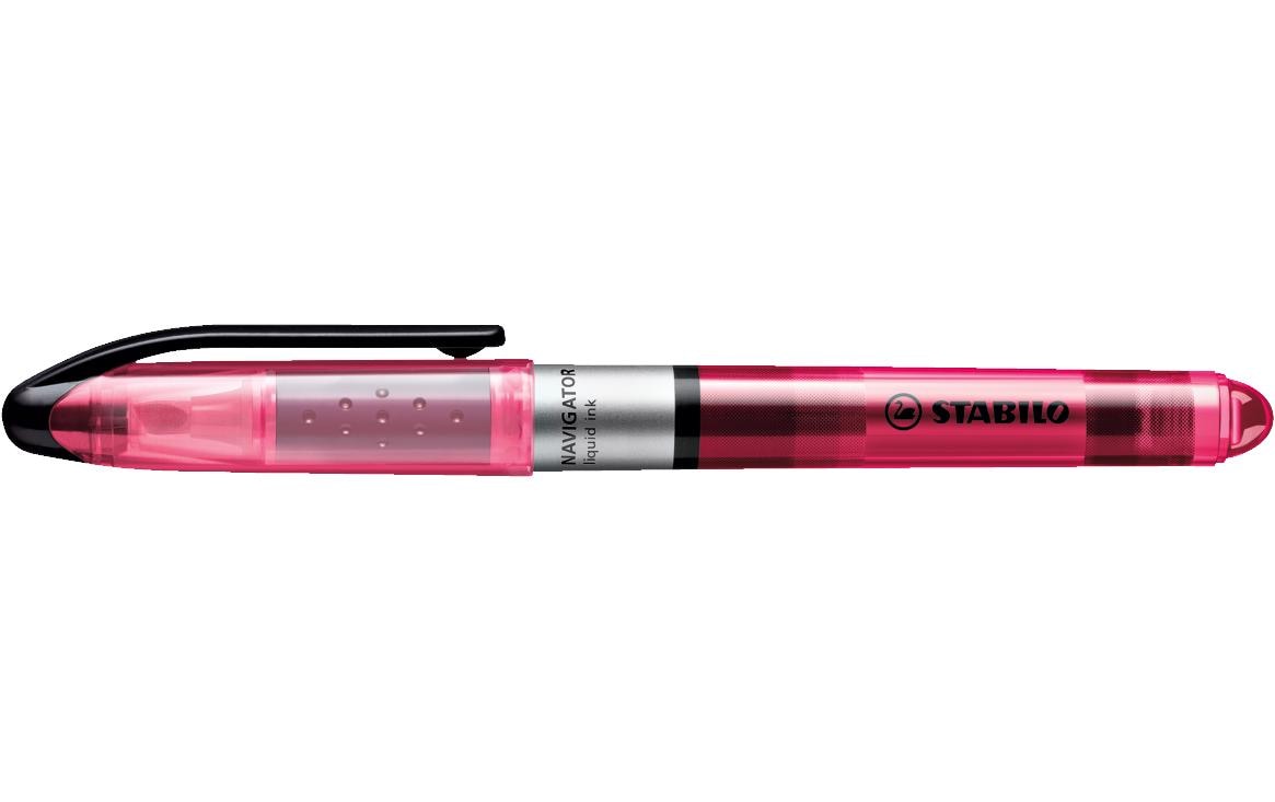 STABILO Navigator Leuchtmarker – 10er Set, Farben: Pink