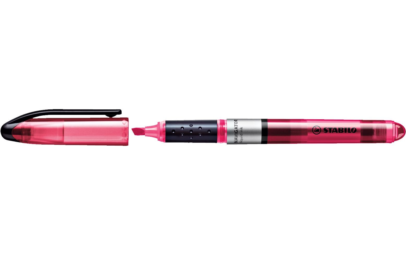 STABILO Navigator Leuchtmarker – 10er Set, Farben: Pink