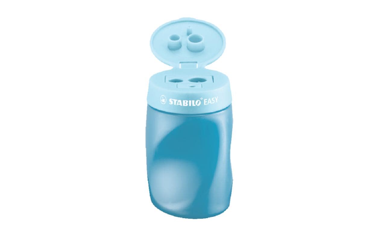 STABILO Dreifach-Spitzdose – für 3 verschiedene Minendurchmesser – Kunststoff – Blau – Kindersicherung