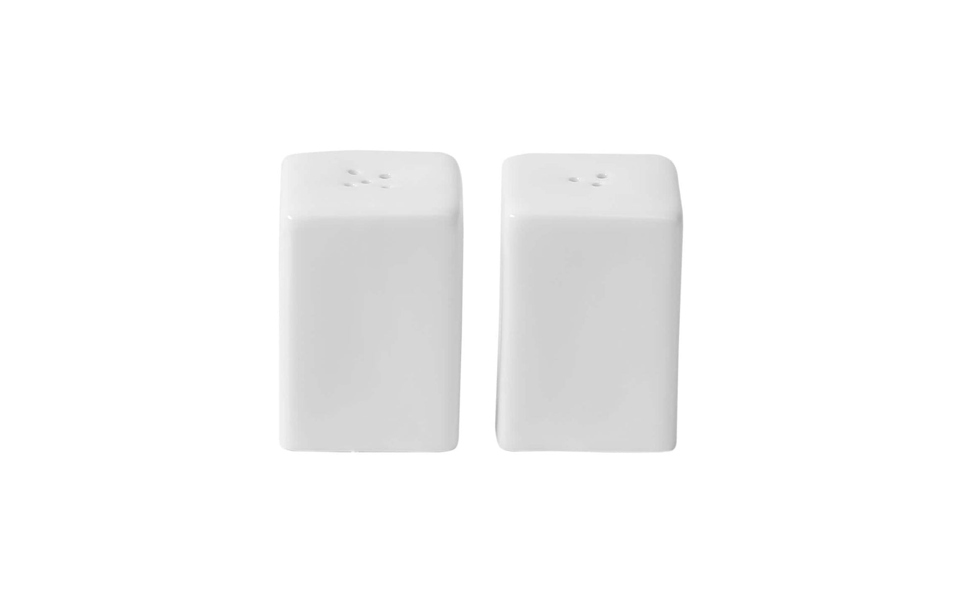 I am Creative Salz- und Pfefferstreuer – 2-teiliges Set, 55 ml, 4,0 × 4,0 × 5,5 cm, Porzellan, Weiss