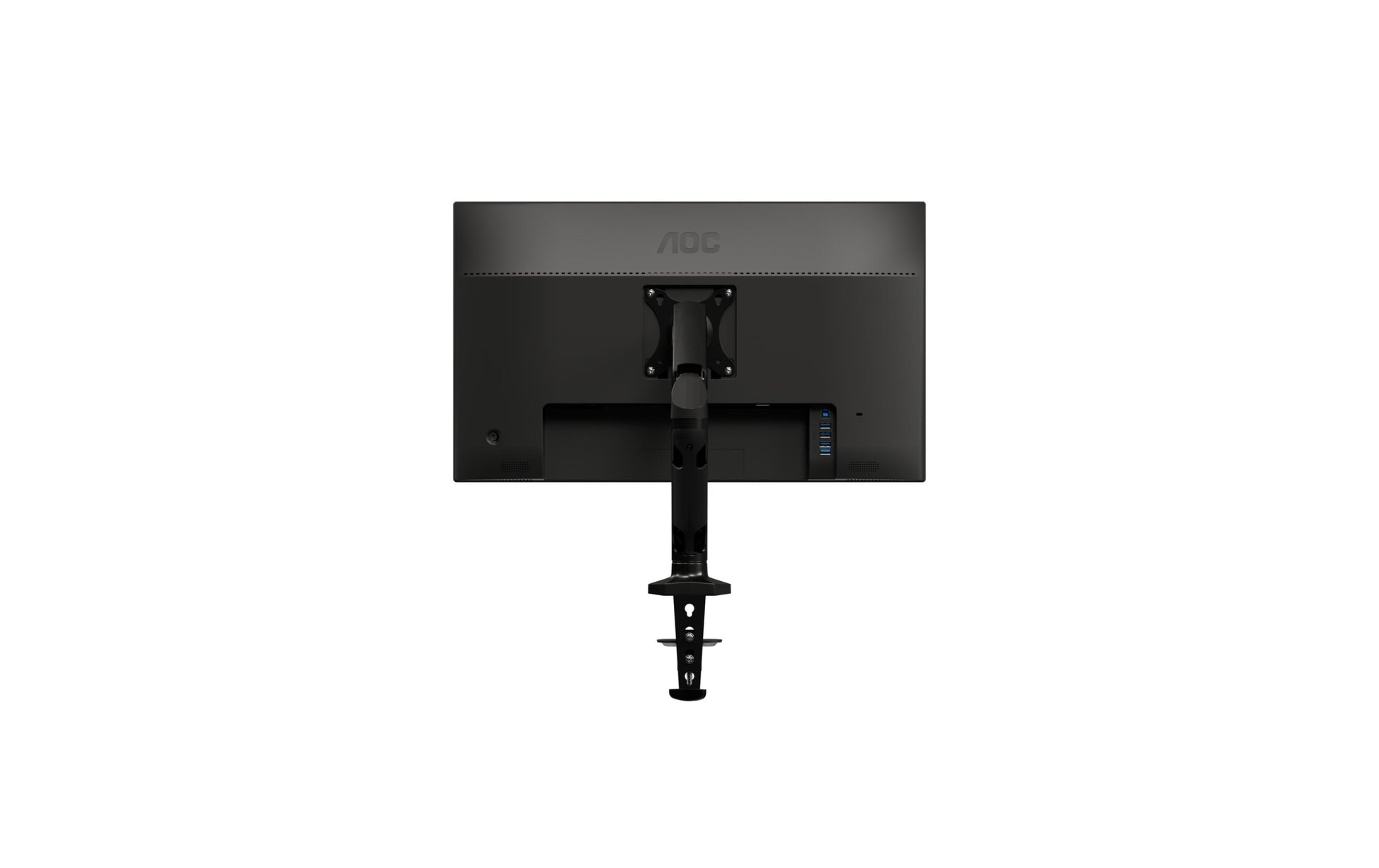 AOC AS110D0 – Monitorarm, Tischklemme – bis 32", VESA 75 × 75/100 × 100 mm, 9 kg, höhenverstellbar, schwarz