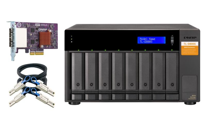 QNAP TL-D800S – 8-Bay Tower Gehäuse – für 2,5"/3,5" HDD/SSD, SATA