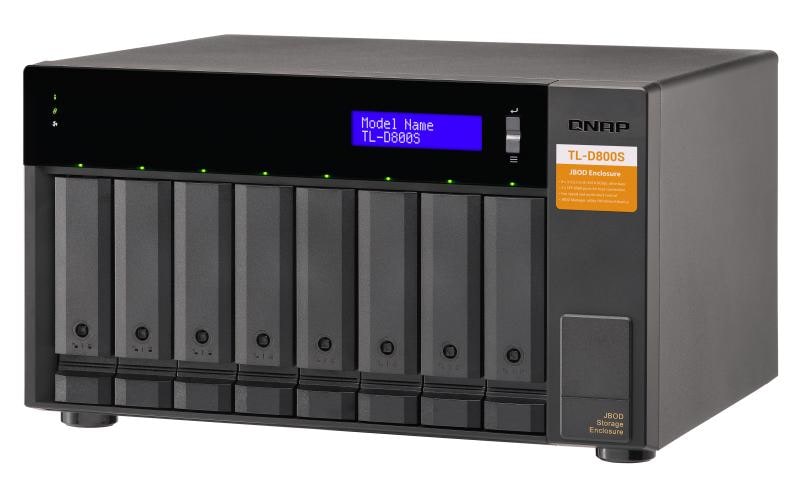 QNAP TL-D800S – 8-Bay Tower Gehäuse – für 2,5"/3,5" HDD/SSD, SATA
