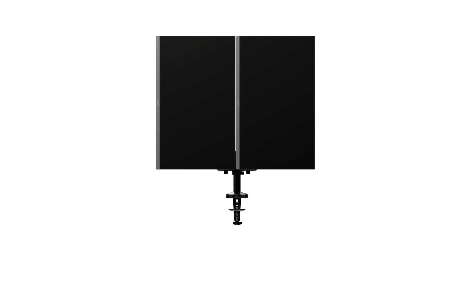 AOC AD110D0 – Tischhalterung, Dual, Tischklemme/Tischdurchführung, bis 27", VESA 100 × 100 mm, 9 kg, Schwarz