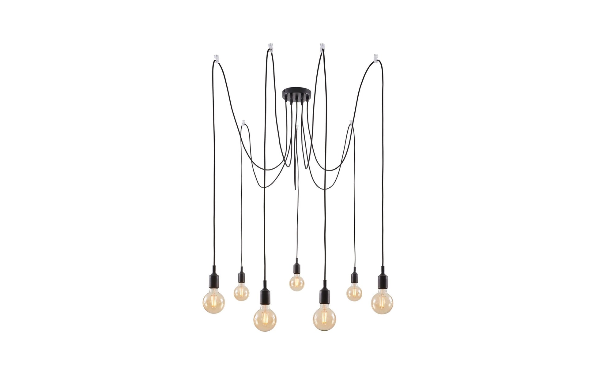 Paulmann Pendel Neordic Ketil – Ø 15 × 20 cm, 140 W, dimmbar, schwarz, 7× E27