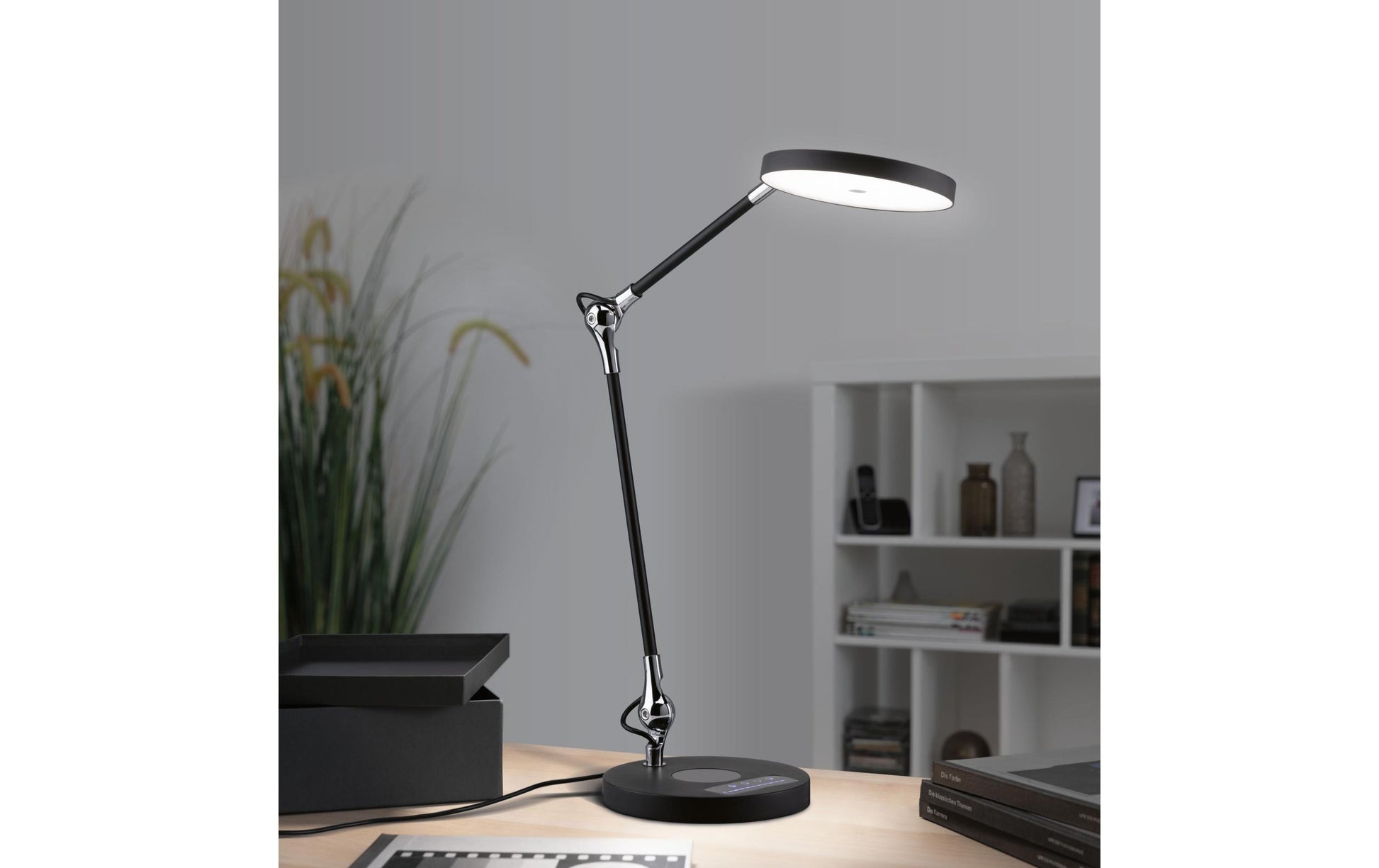 Paulmann Numis Tischleuchte – 18 × 43 × 44 cm, 1100 lm, 11 W, 2700–6500 K, dimmbar, schwarz, Touch, QI