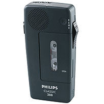 Philips Pocket Memo LFH0388 – Diktiergerät (digital) – Kassette, Batteriebetrieben 2× LR6 – Schwarz