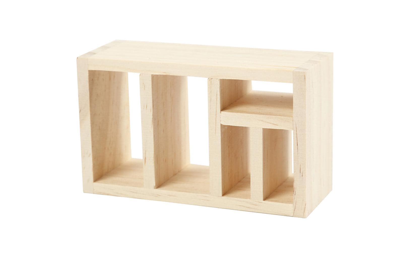 Creativ Company Miniatur Regal, 1 Stk, 4 × 6 × 6 cm, Holz