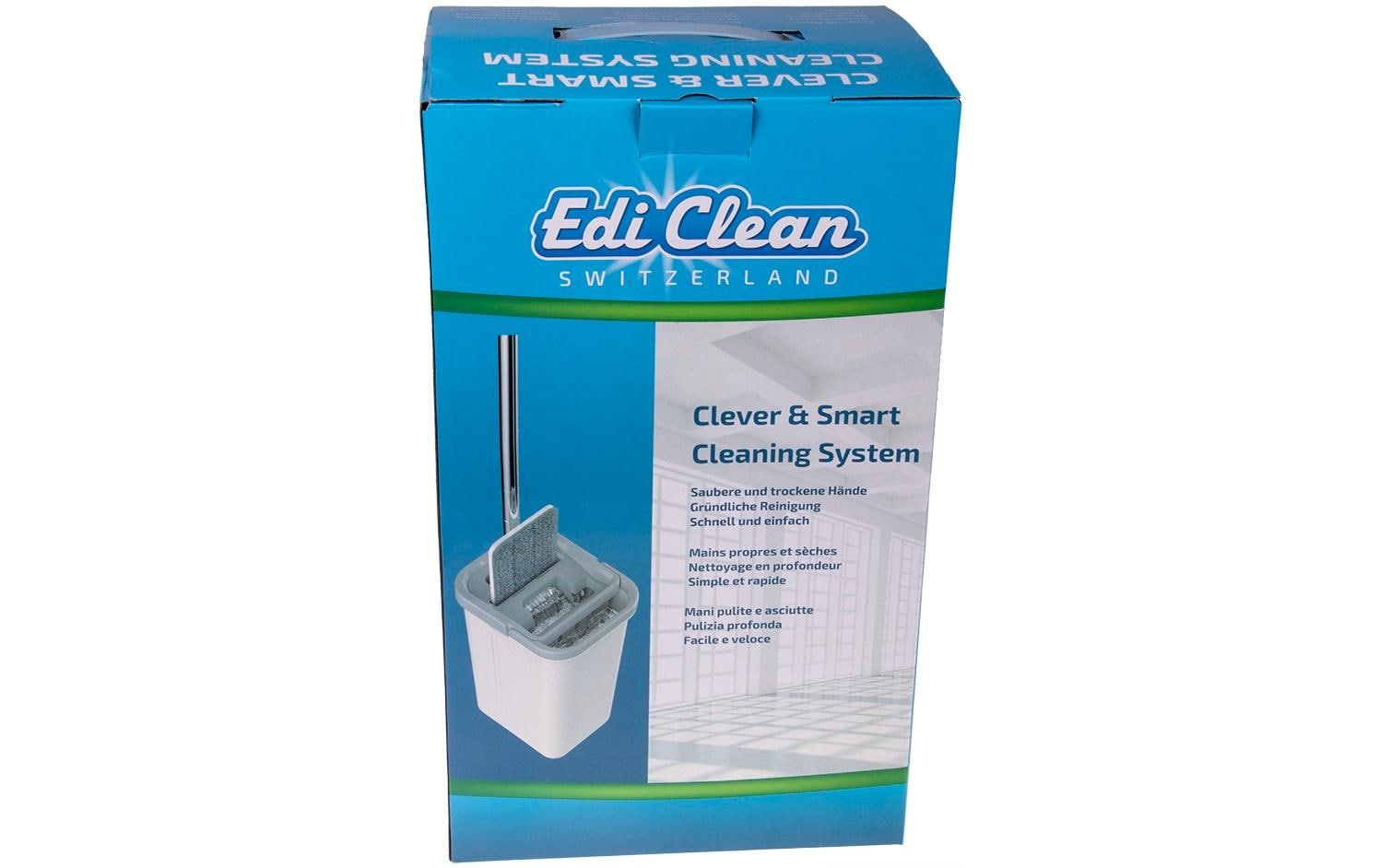 Edi Baur Clever & Smart – Wischmopp-Set – Wischbreite 12 cm, Grau
