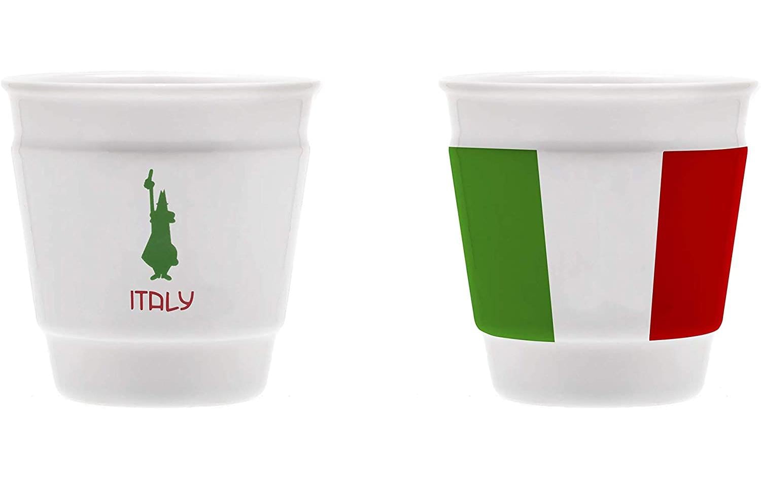 Bialetti Espressotasse Italia – 60 ml, Keramik, Weiss