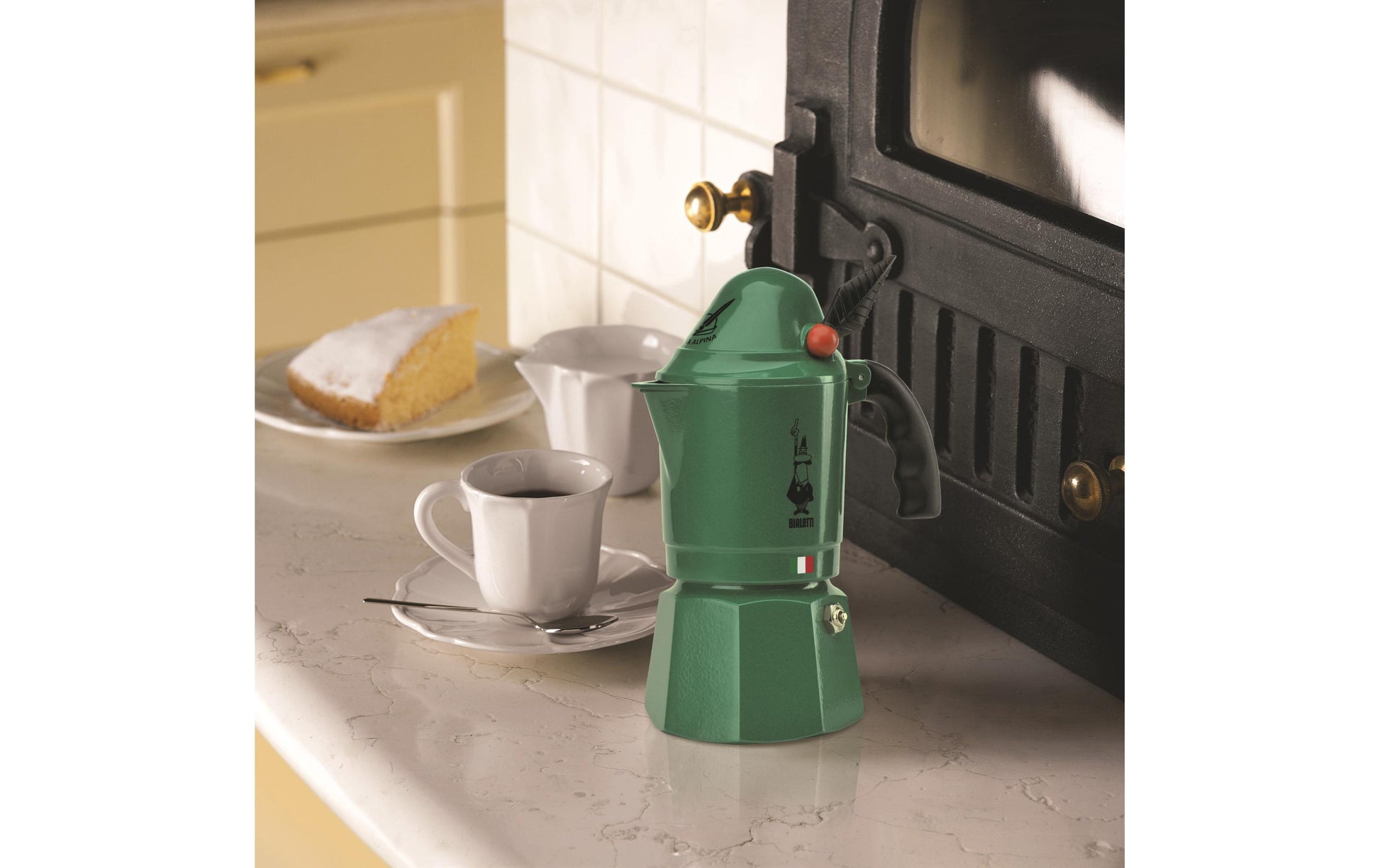 Bialetti Break Alpina French Press / Kaffeebereiter – 0,1 l, 3 Tassen, Aluminium