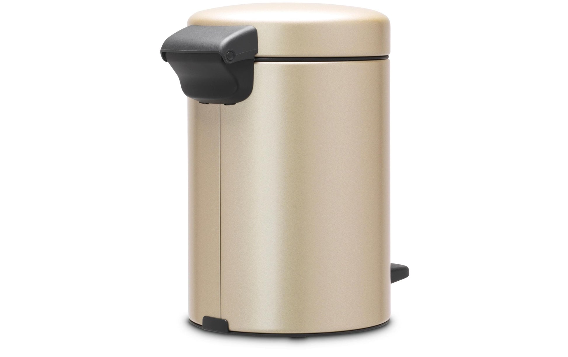 Brabantia NewIcon Treteimer – 3 l – Edelstahl, rund – Champagner – Soft-Close