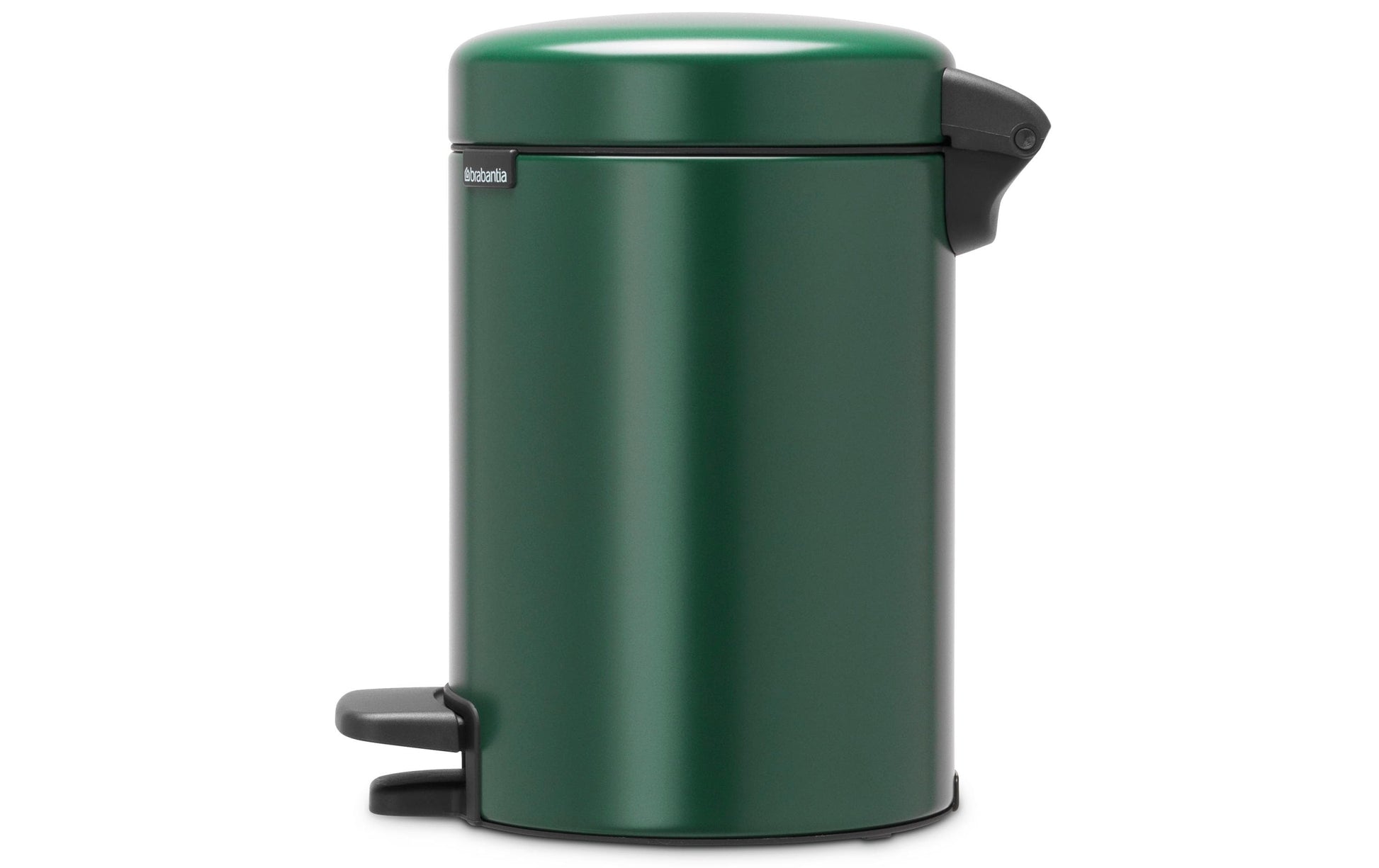 Brabantia NewIcon Treteimer – 3 l – Kunststoff, rund – dunkelgrün – Soft-Close