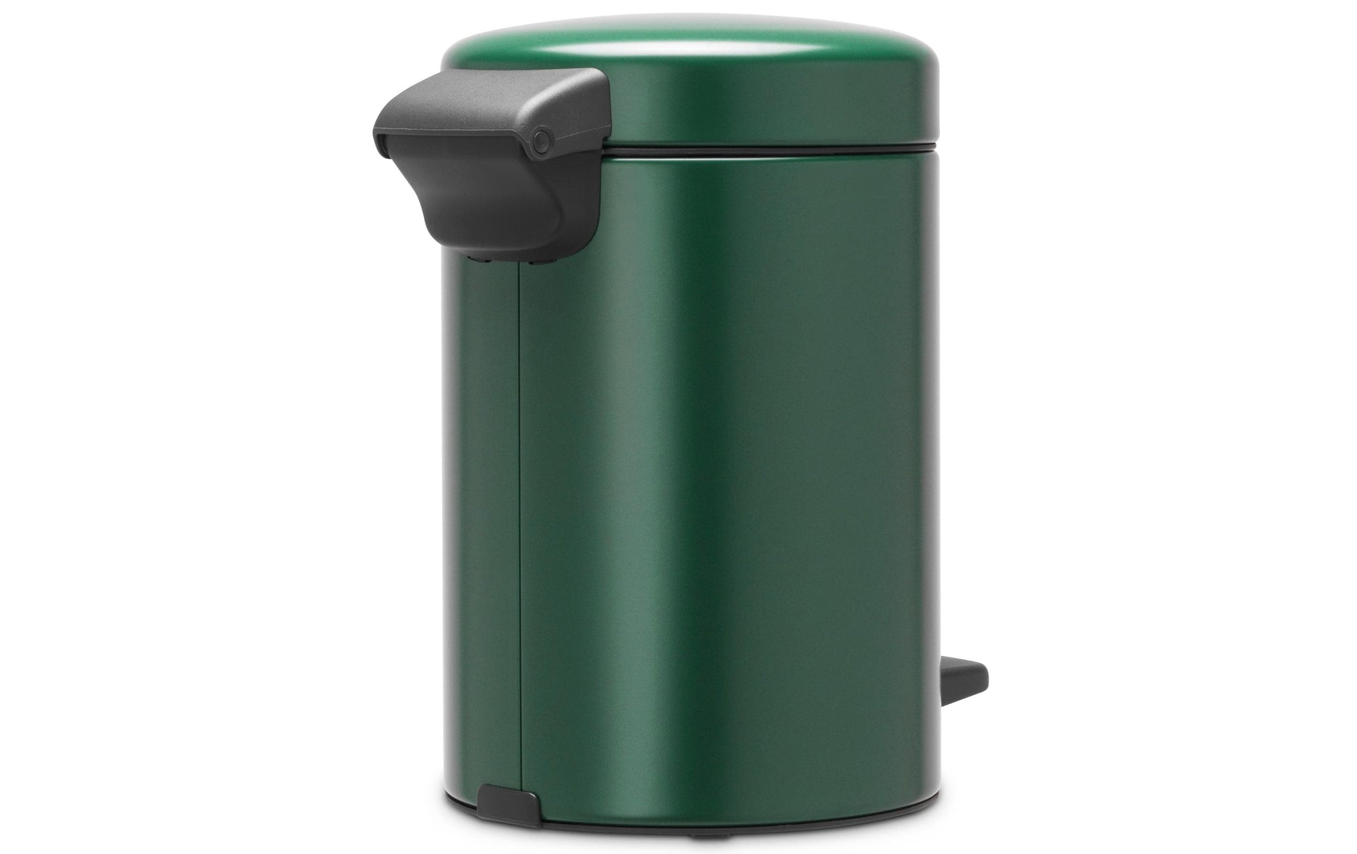 Brabantia NewIcon Treteimer – 3 l – Kunststoff, rund – dunkelgrün – Soft-Close
