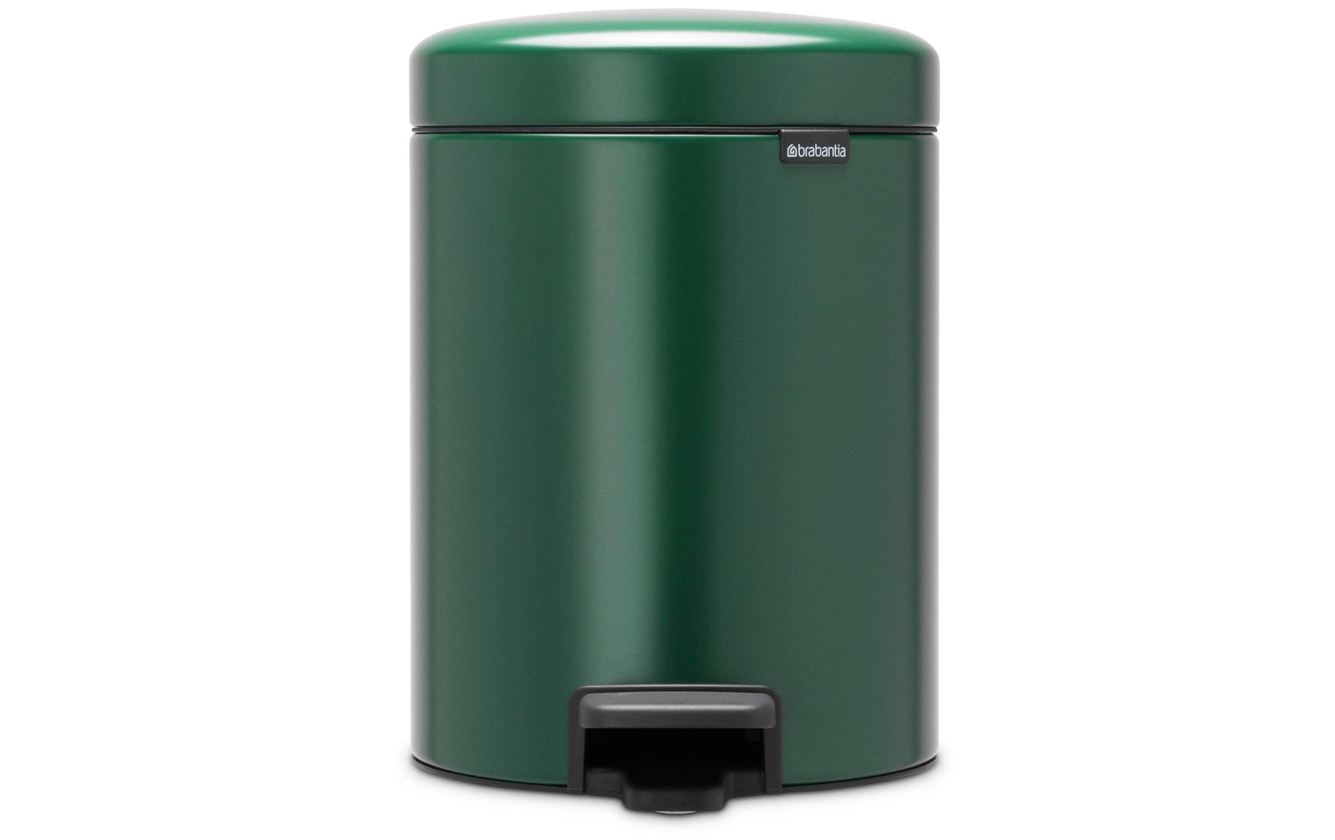 Brabantia Treteimer – 5 l – Edelstahl, rund – Grün – Soft-Close