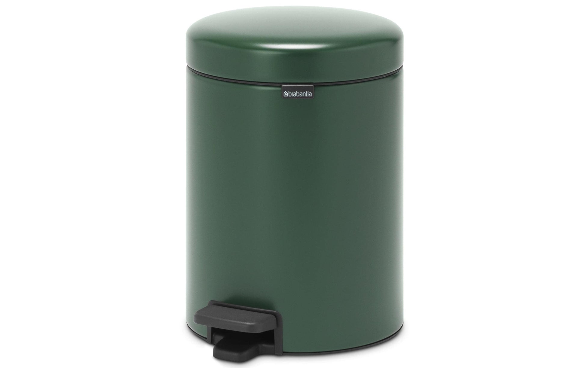 Brabantia Treteimer – 5 l – Edelstahl, rund – Grün – Soft-Close