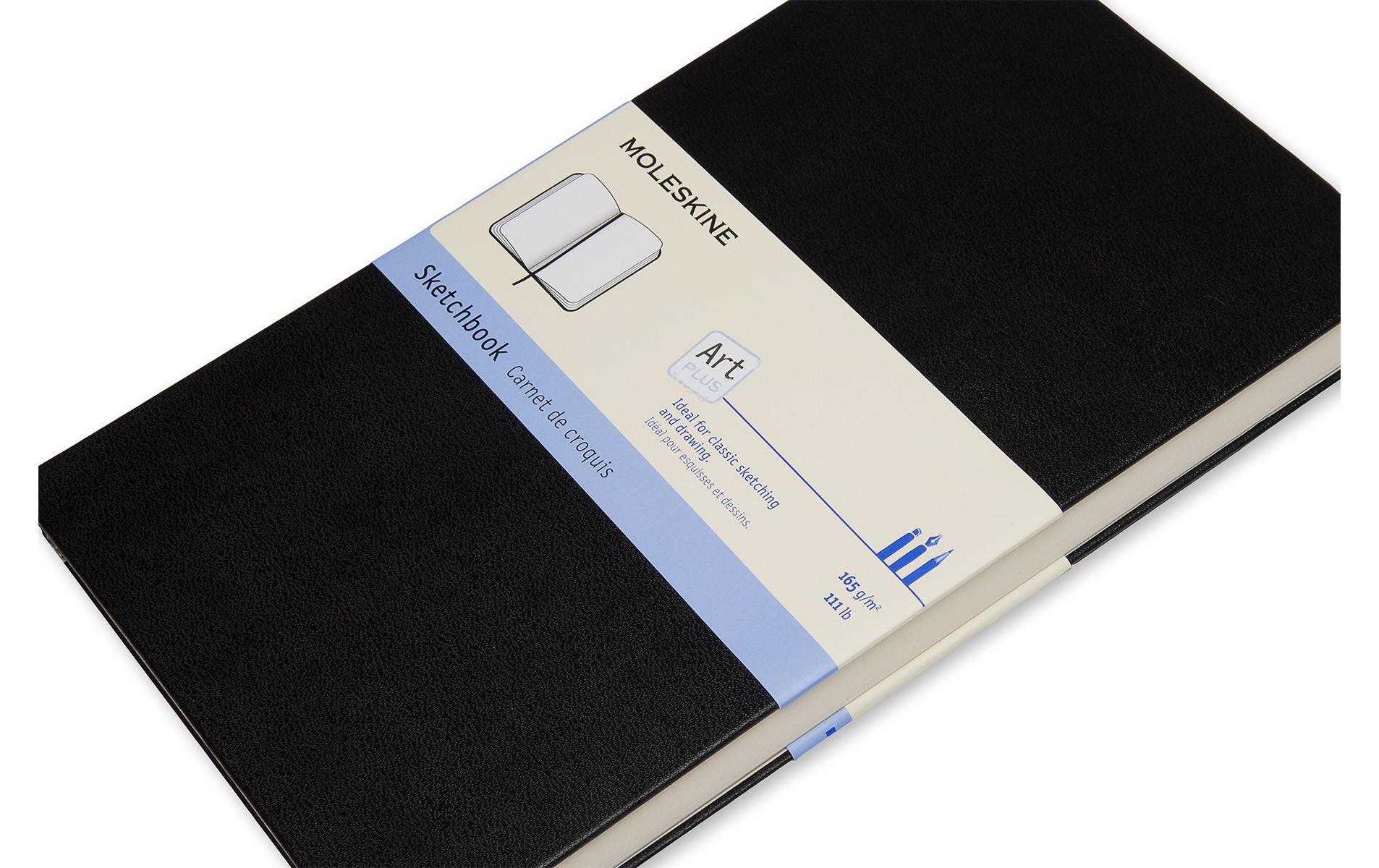 Moleskine Skizzenbuch A5 – Blanko, 165 g/m², Hardcover, Fadenbindung, Schwarz, 104 Seiten