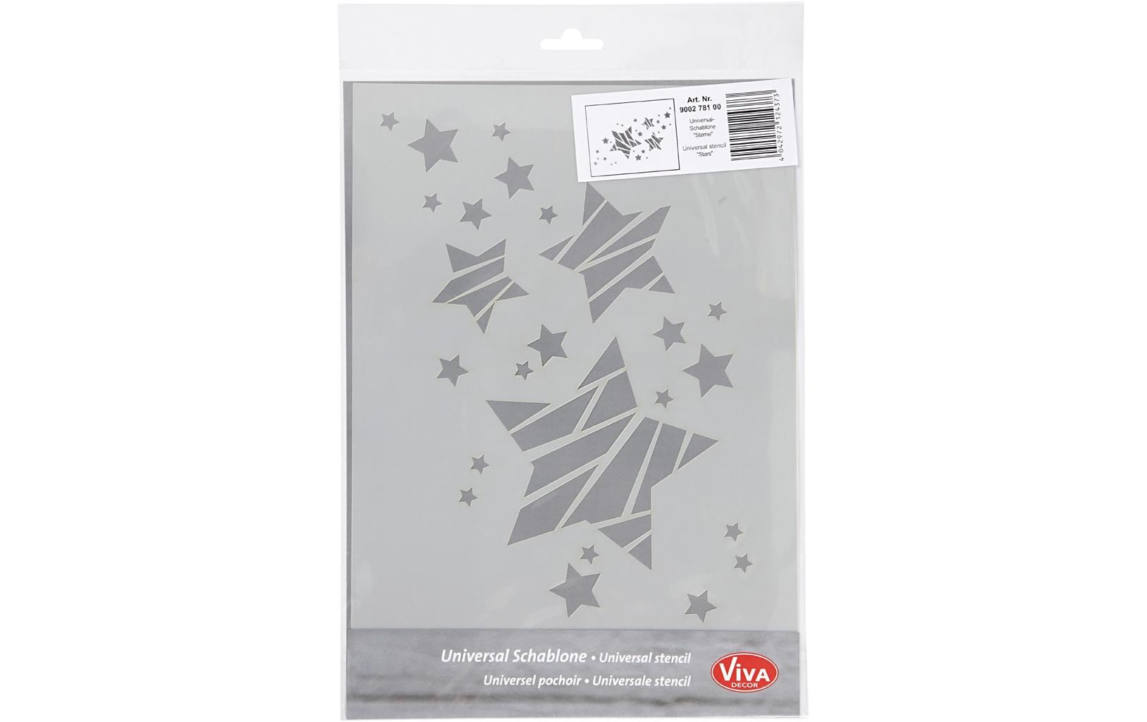 Creativ Company Malschablone Sterne – 21 × 30 cm – weiss
