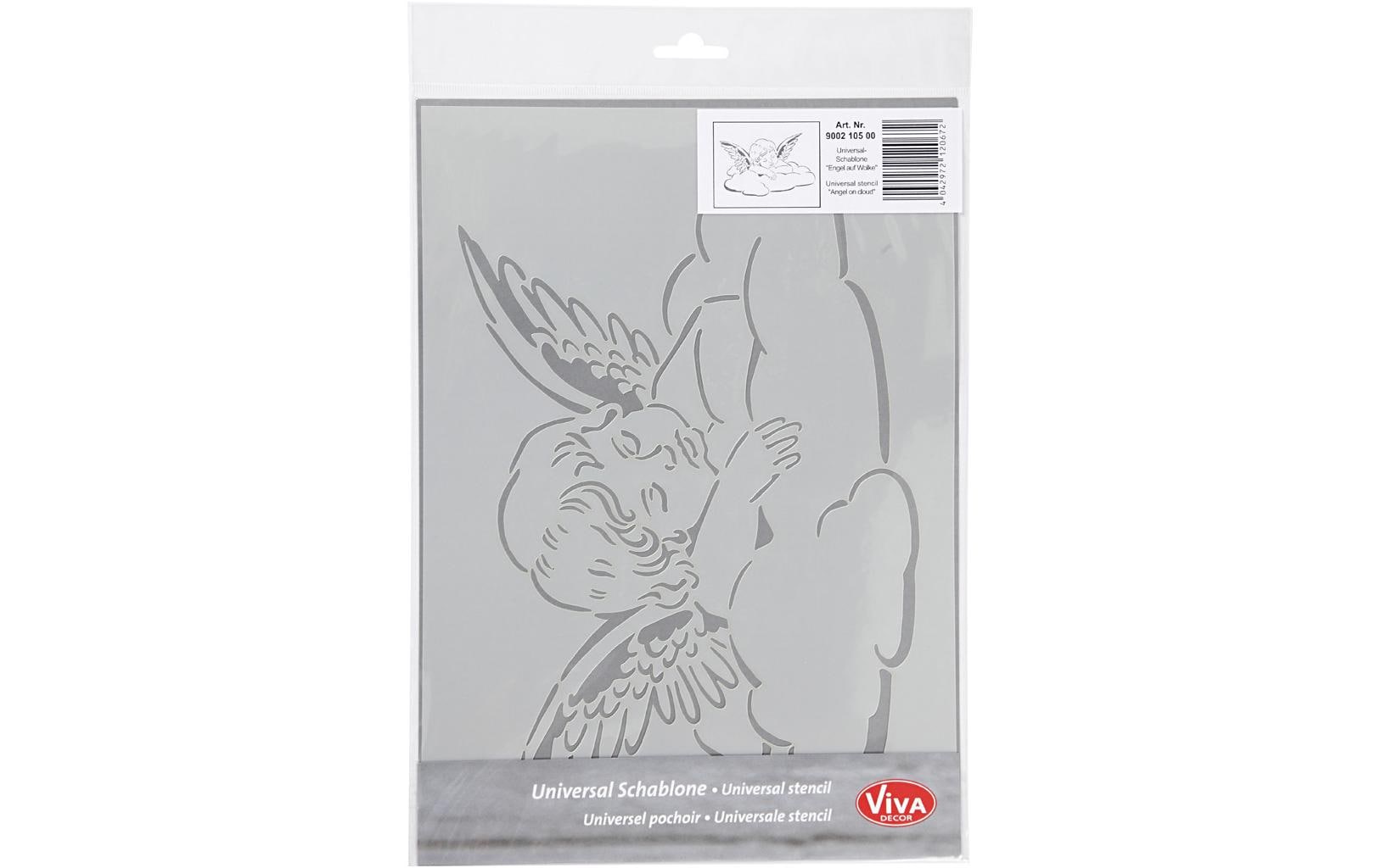 Creativ Company Malschablone, Engel, A4, Kunststoff, Weiss
