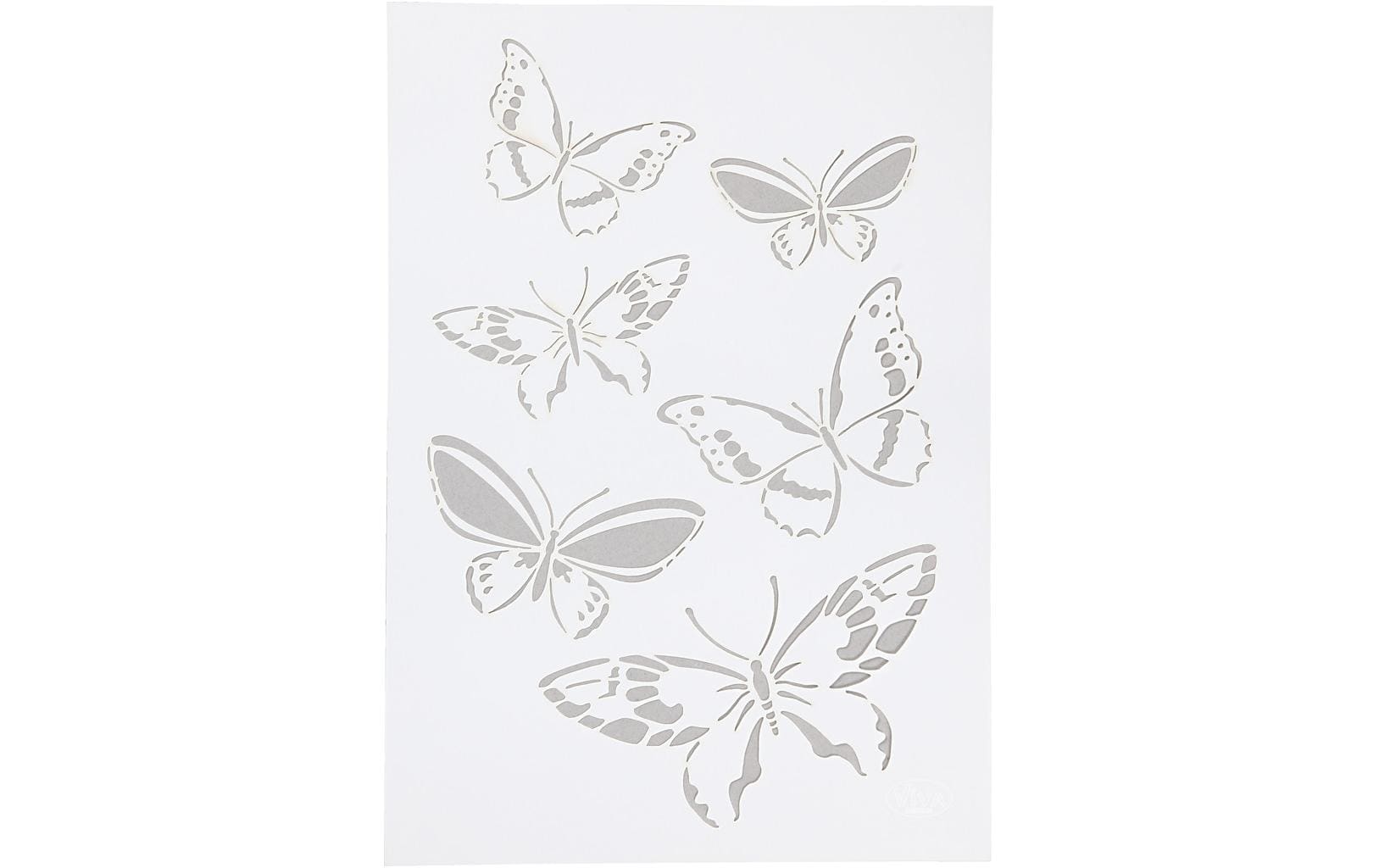 Creativ Company Malschablone, Schmetterling, A4, Kunststoff, Weiss