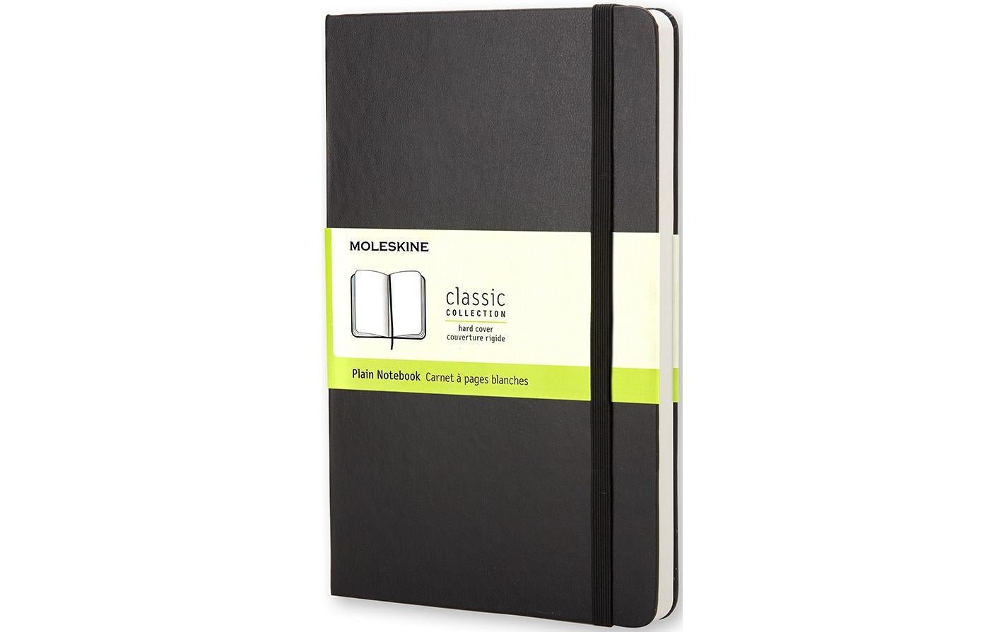 Moleskine Notizbuch A5, blanko, Fadenheftung, Hardcover, 240 Seiten, 70 g/m² – schwarz