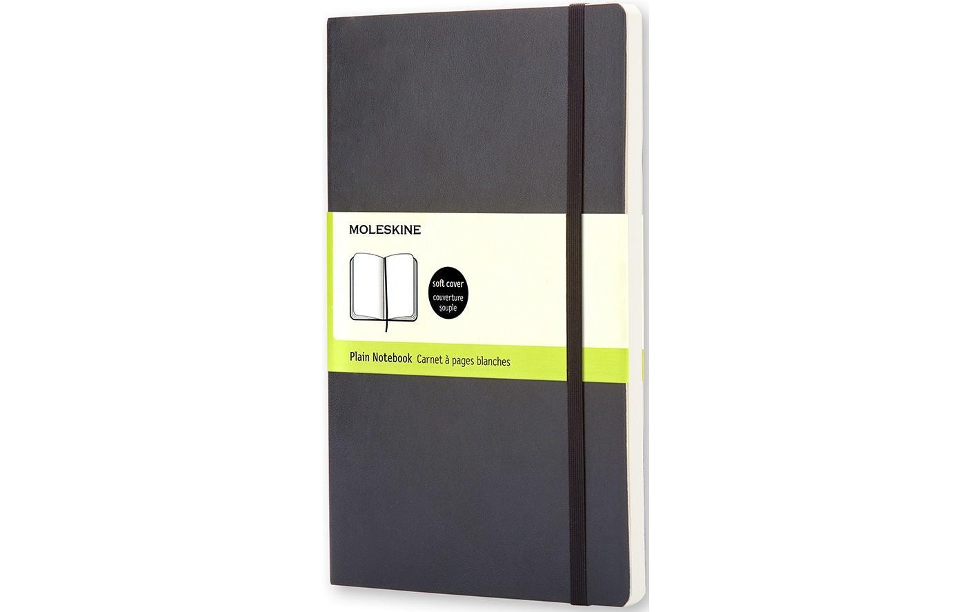 Moleskine Notizbuch A5, blanko, Fadenheftung, Softcover, 192 Seiten, 70 g/m² – schwarz
