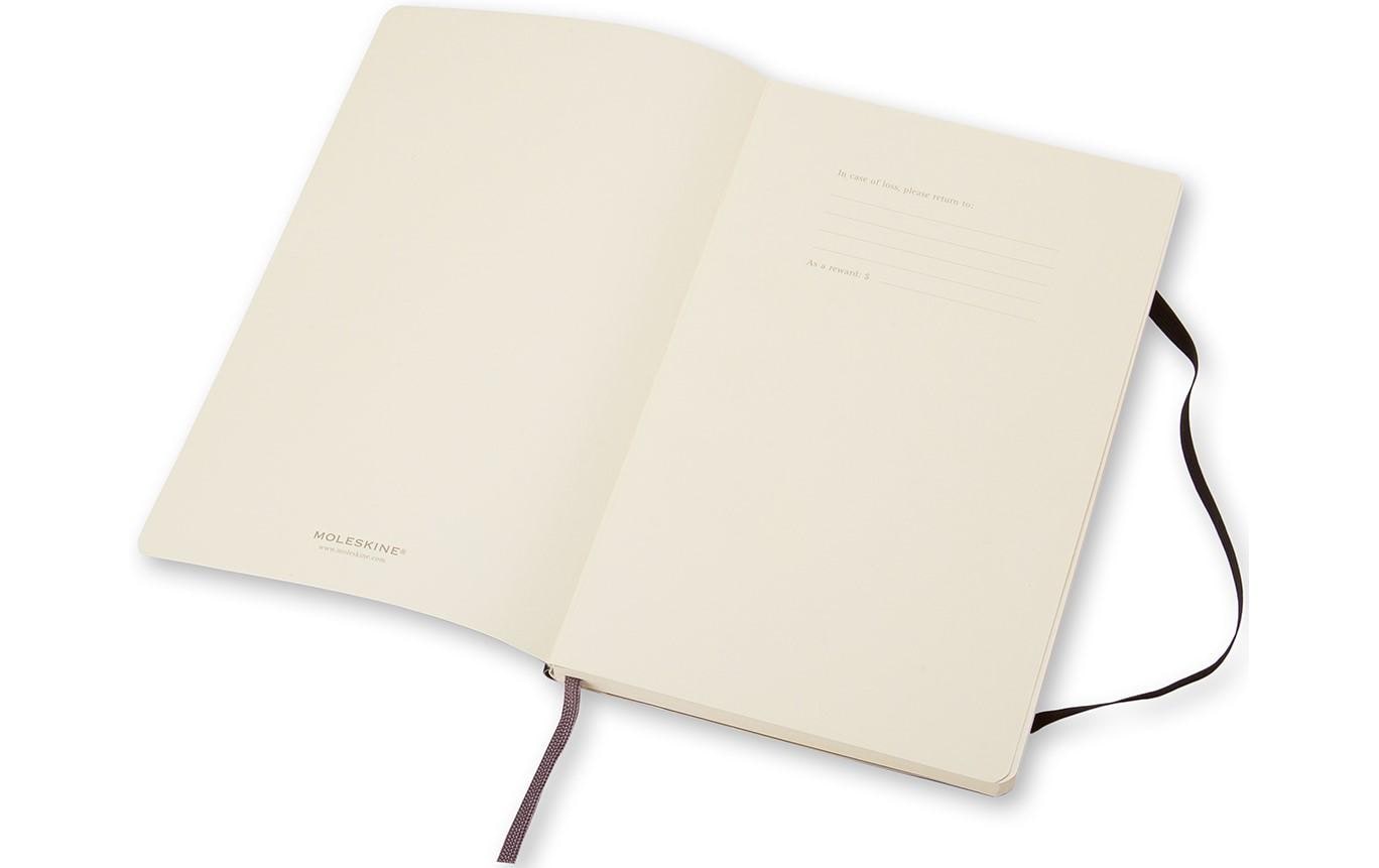 Moleskine Notizbuch A5, blanko, Fadenheftung, Softcover, 192 Seiten, 70 g/m² – schwarz