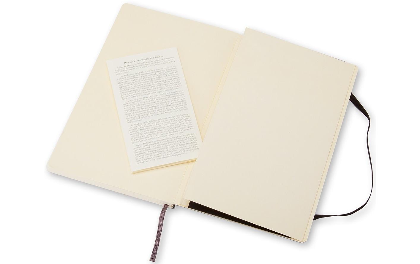 Moleskine Notizbuch A5, blanko, Fadenheftung, Softcover, 192 Seiten, 70 g/m² – schwarz