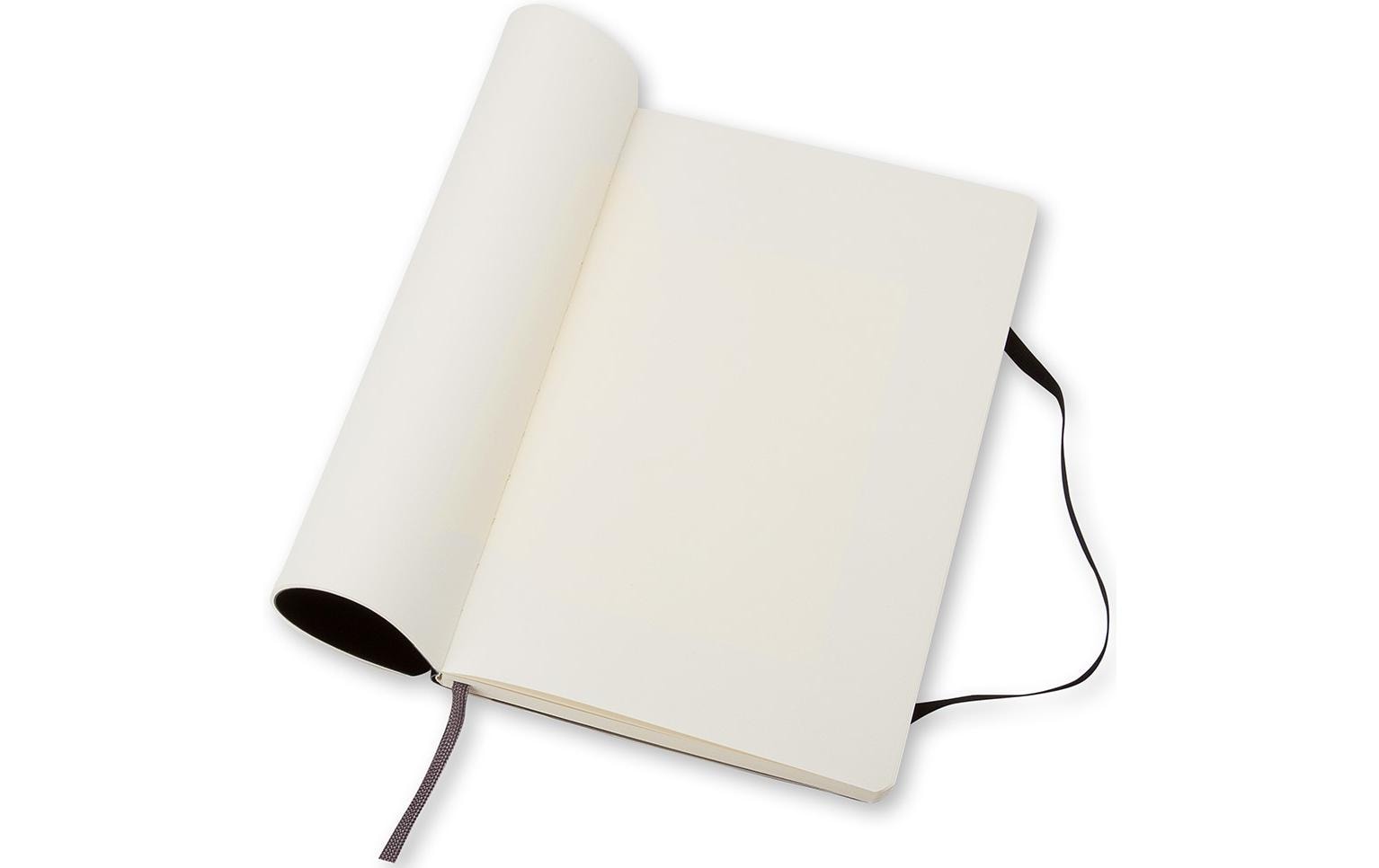 Moleskine Notizbuch A5, blanko, Fadenheftung, Softcover, 192 Seiten, 70 g/m² – schwarz