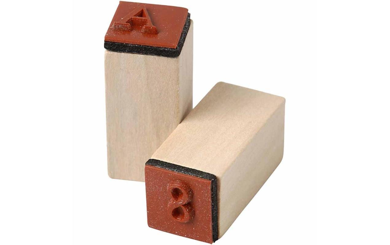 Creativ Company Stempel-Set – Buchstaben – 42 Stempel – Holz