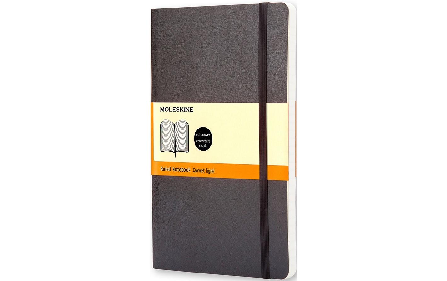 Moleskine Notizbuch A5, liniert, Fadenheftung, Softcover, 192 Seiten, 70 g/m² – schwarz