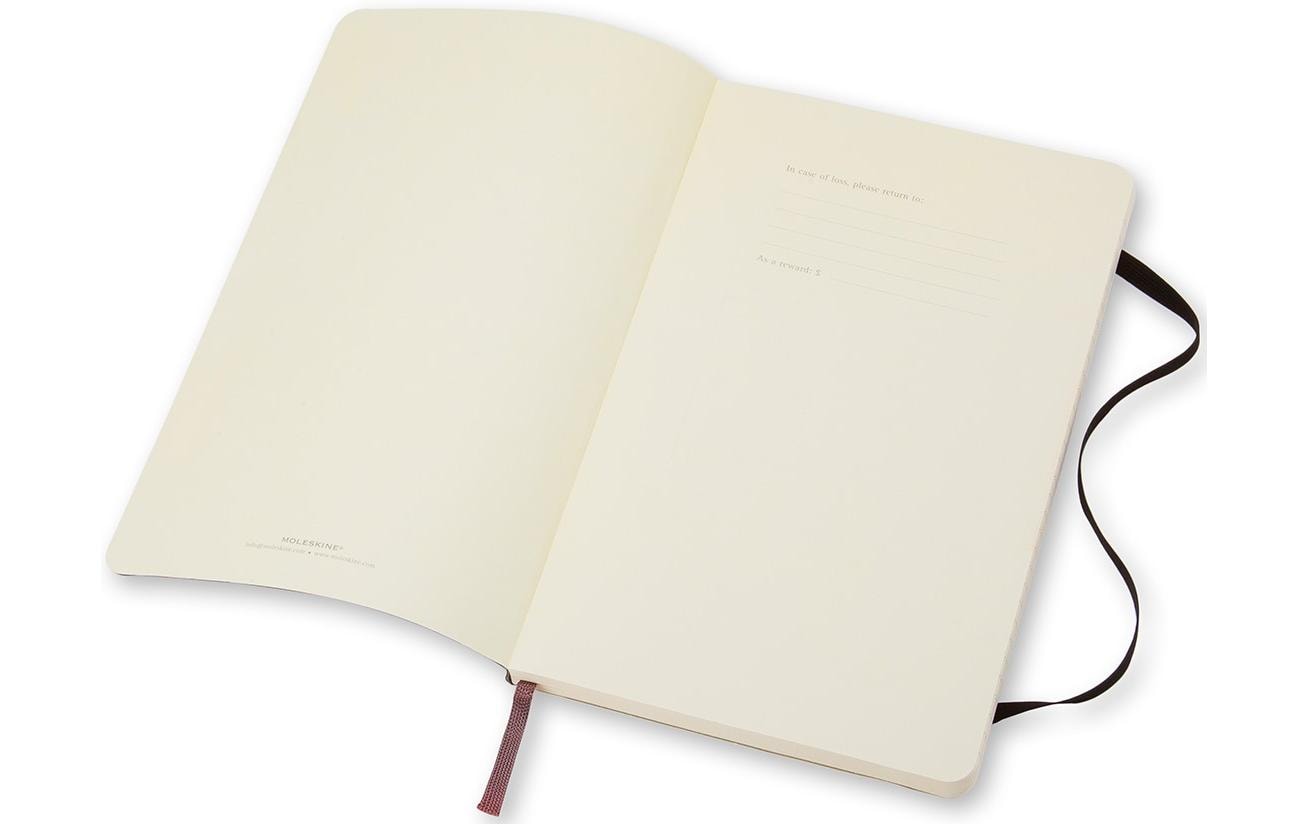 Moleskine Notizbuch A5, liniert, Fadenheftung, Softcover, 192 Seiten, 70 g/m² – schwarz