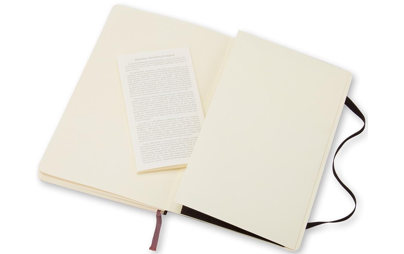Moleskine Notizbuch A5, liniert, Fadenheftung, Softcover, 192 Seiten, 70 g/m² – schwarz