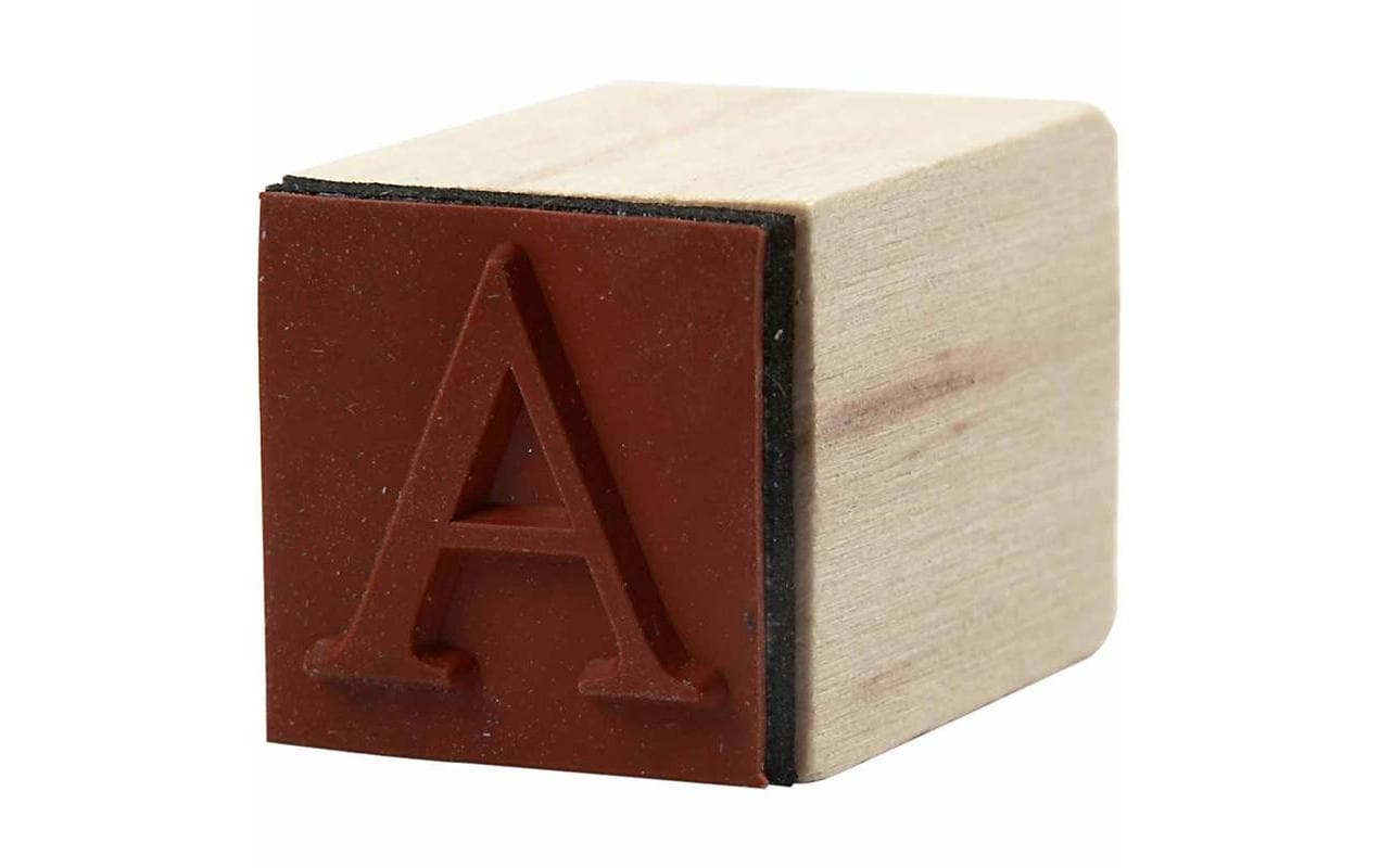 Creativ Company Stempel-Set – Buchstaben – 45 Stempel – Holz – 20 × 20 × 15 mm