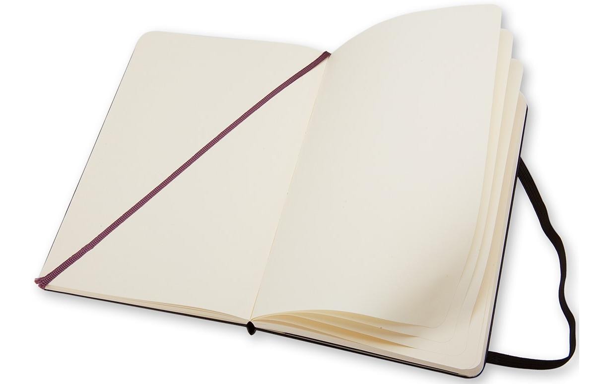 Moleskine Notizbuch, A6, blanko, Fadenheftung, Hardcover, 192 Seiten, 70 g/m² – schwarz