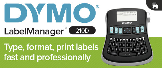 DYMO LabelManager 210D+ – Beschriftungsgerät für D1-Bänder bis 12 mm, Grafikdisplay