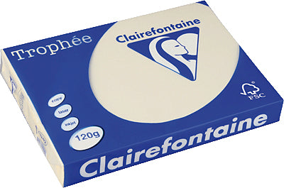 Clairefontaine Kopierpapier – A4, 120 g/m², Sand – für Inkjet/Laser/Kopierer – FSC, EU Ecolabel – 250 Blatt