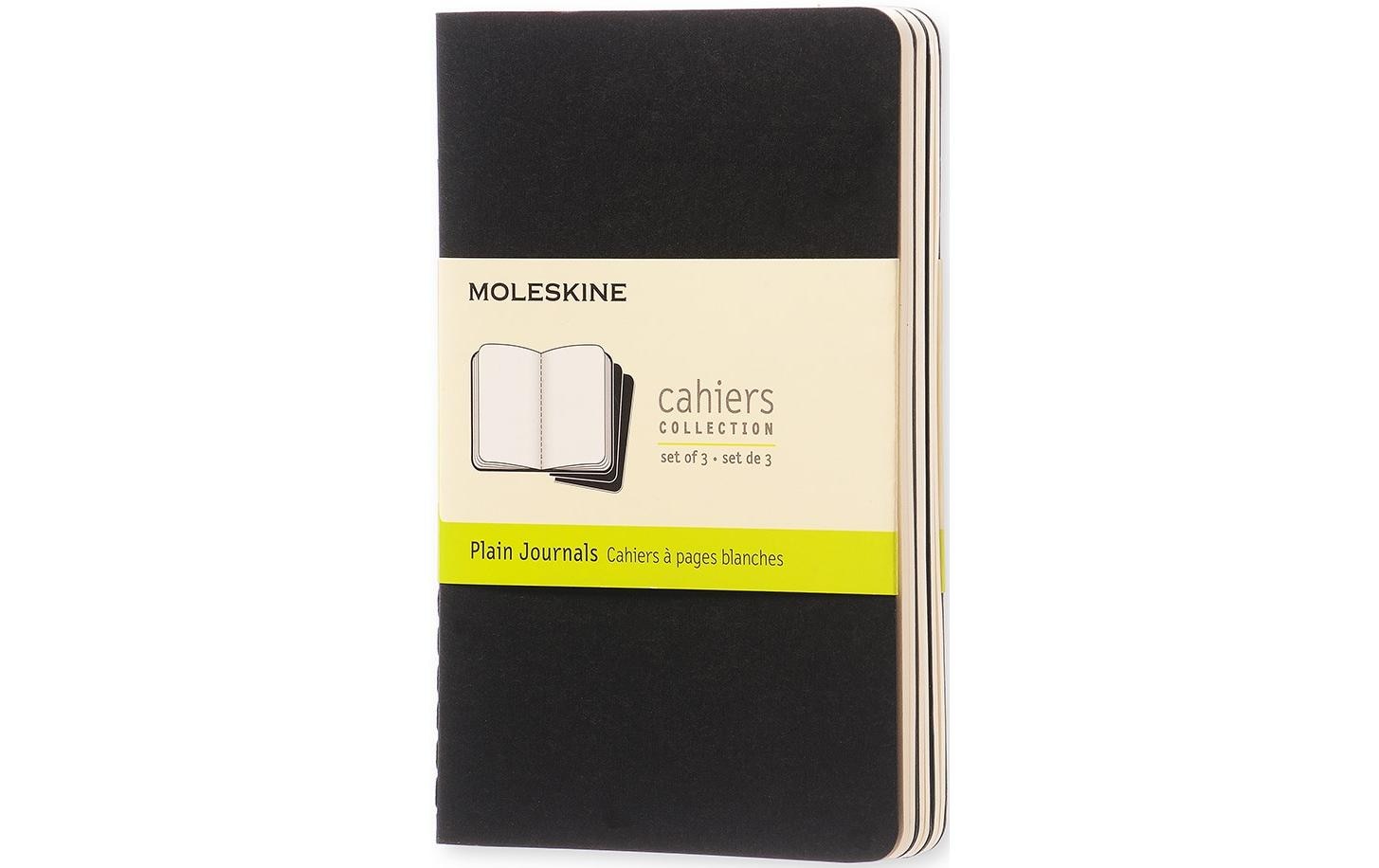 Moleskine Cahier Notizheft – 90 × 140 mm – blanko – 64 Blatt – 70 g/m² – Hardcover, schwarz