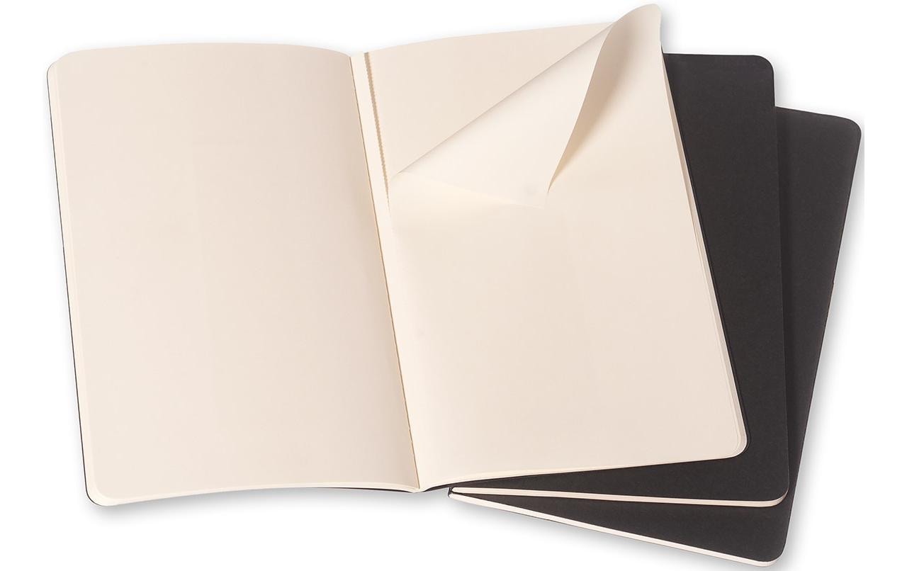 Moleskine Cahier Notizheft – 90 × 140 mm – blanko – 64 Blatt – 70 g/m² – Hardcover, schwarz