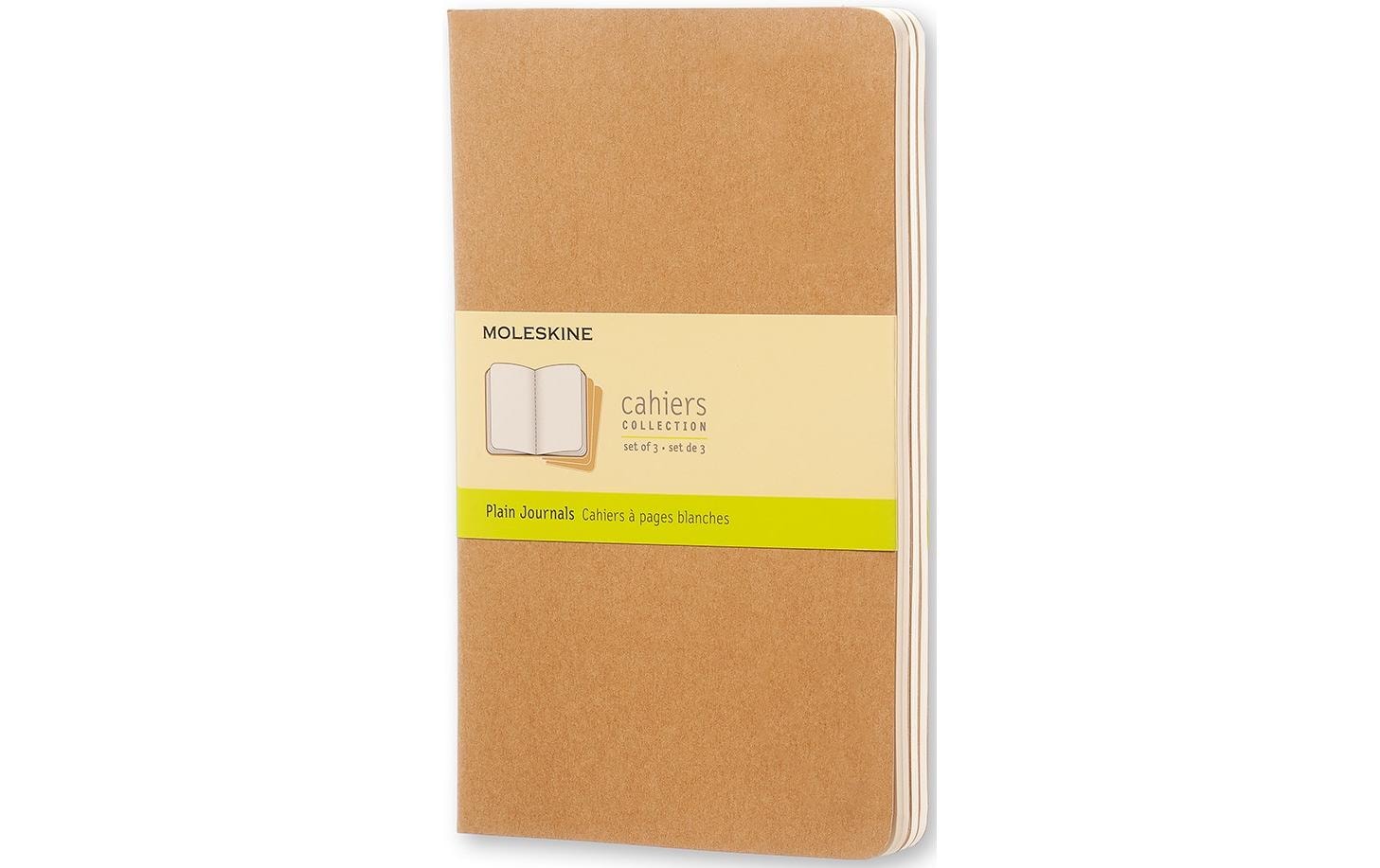 Moleskine Notizbuch, A5, blanko, Fadenheftung, Hardcover, 80 Seiten, 70 g/m² – braun