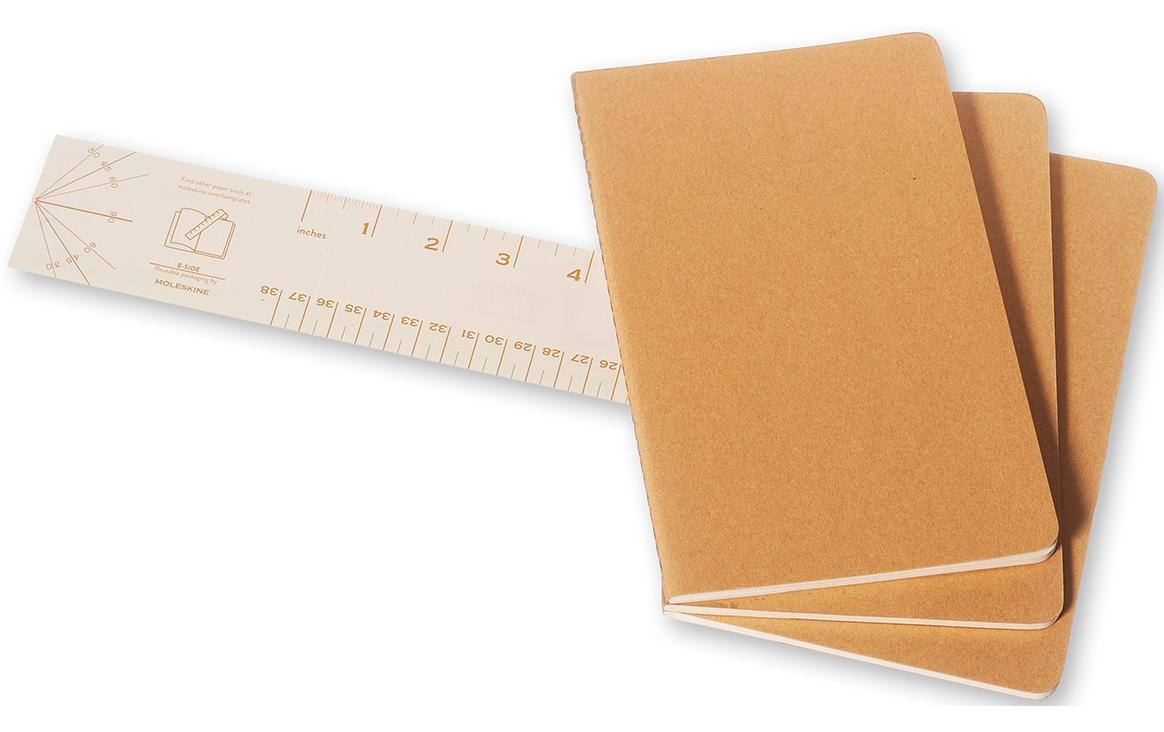 Moleskine Notizbuch, A5, blanko, Fadenheftung, Hardcover, 80 Seiten, 70 g/m² – braun