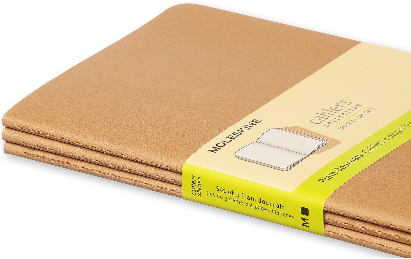 Moleskine Notizbuch, A5, blanko, Fadenheftung, Hardcover, 80 Seiten, 70 g/m² – braun