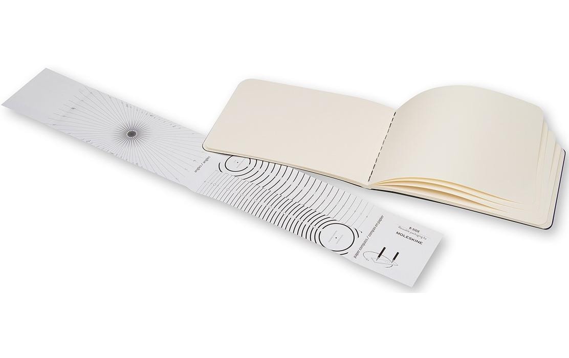 Moleskine Skizzenbuch – 14 × 9 cm – 120 g/m² – Softcover – 72 Blatt – Elfenbeinweiss – Schwarz
