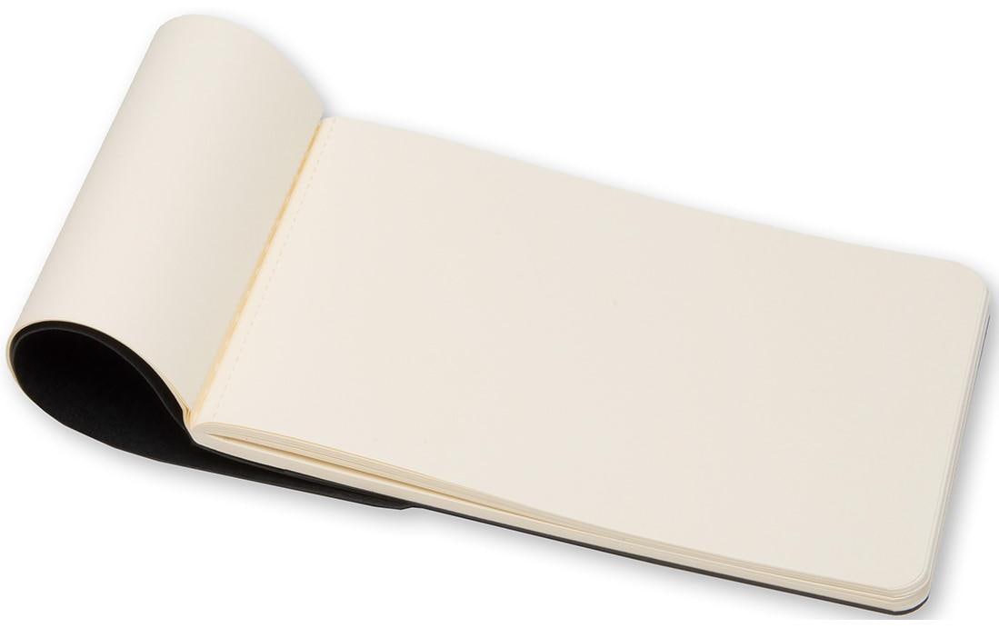 Moleskine Skizzenbuch – 14 × 9 cm – 120 g/m² – Softcover – 72 Blatt – Elfenbeinweiss – Schwarz