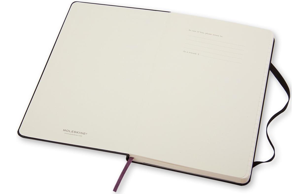 Moleskine Notizbuch – A6 – liniert – 192 Blatt – 70 g/m² – Hardcover, Gummiband, Einstecktasche, schwarz